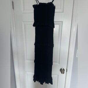 Black dress with ruffles